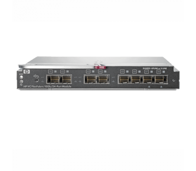 HP Virtual Connect FlexFabric 10Gb/ 24-port Module for c-Class (16x10Gb downlinks, 2x10Gb cross connect int links, 4x10Gb SFP+ slots, 4x10Gb or 8Gb FC SFP+ slots) (571956-B21)
