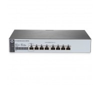 Коммутатор HP 1820-8G Switch (8 ports 10/ 100/ 1000, WEB-managed, fanless, desktop, can be powered with PoE) (J9979A#ABB)