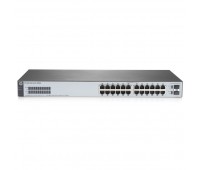 Коммутатор HP 1820-24G Switch (24 ports 10/100/1000 + 2 SFP, WEB-managed, fanless) (J9980A#ABB)