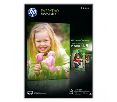 Глянцевая фотобумага HP для ежедневной печати, 100 листов, A4, 210 x 297 мм (Q2510A)